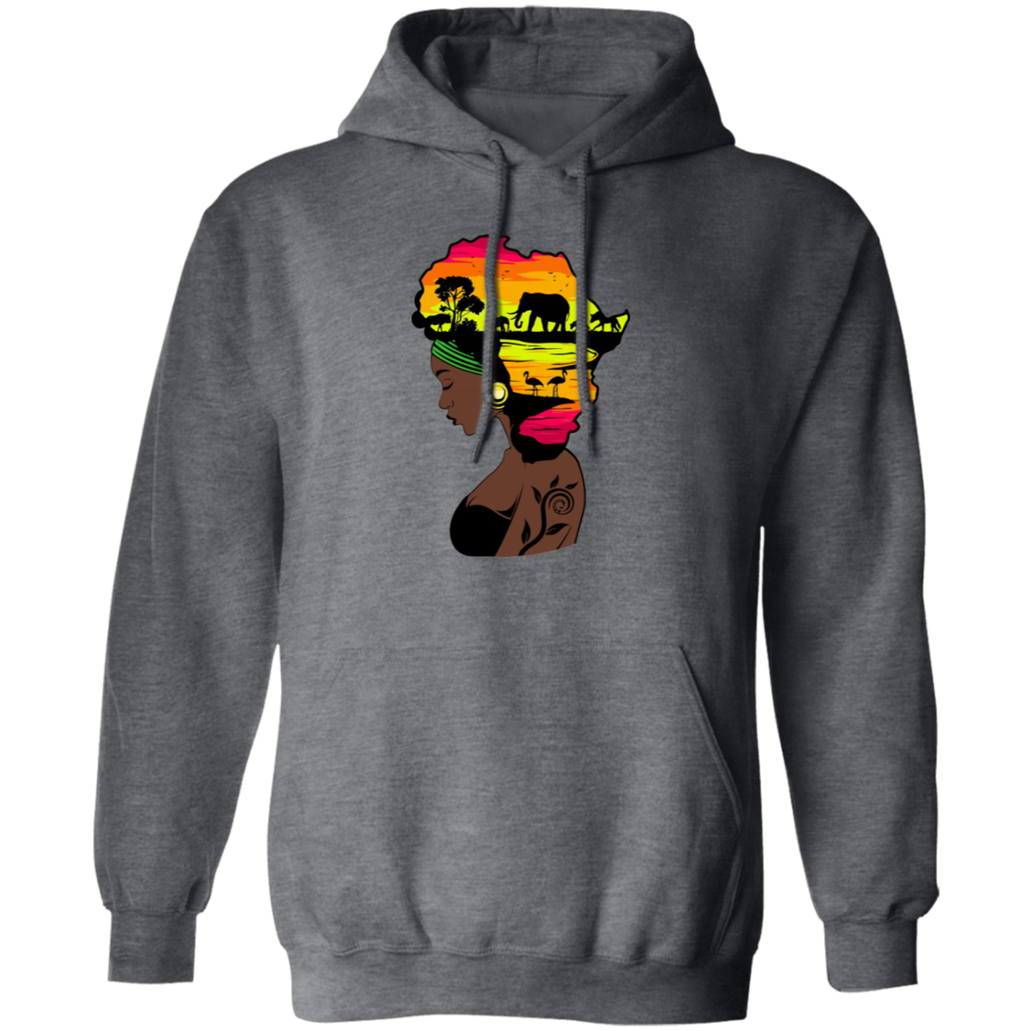 African lady hoodie G185 Pullover Hoodie
