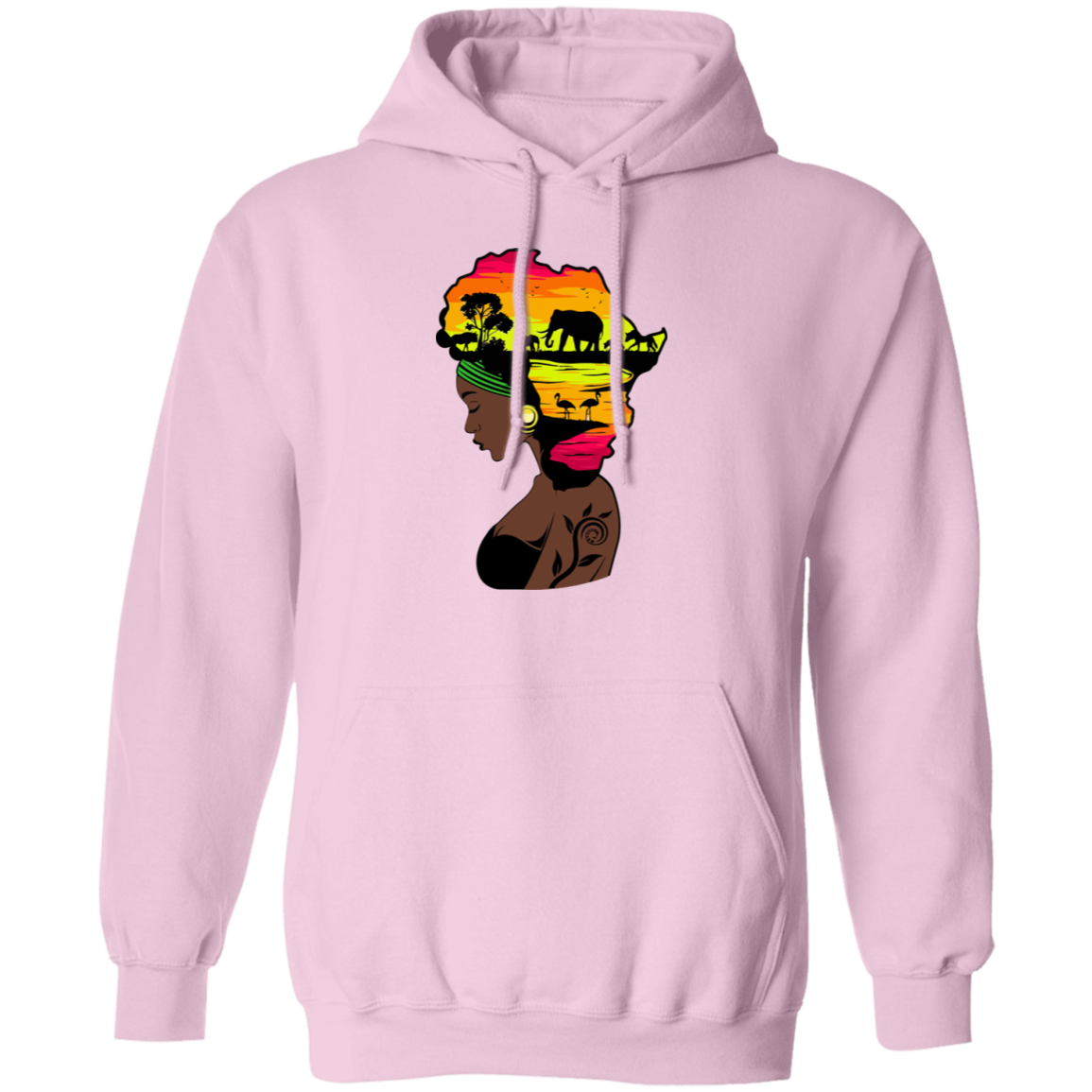 African lady hoodie G185 Pullover Hoodie