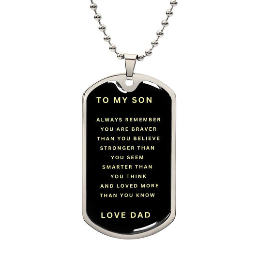 TO MY SON | DOG TAG