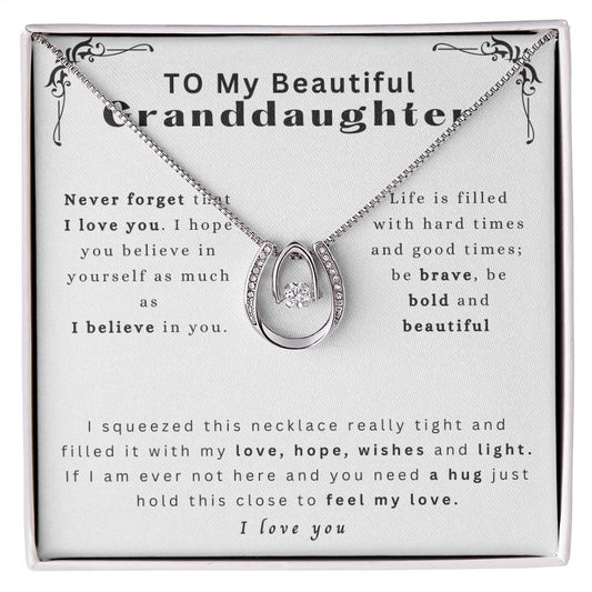 To My Beautiful Granddaughter | pure luck Necklace