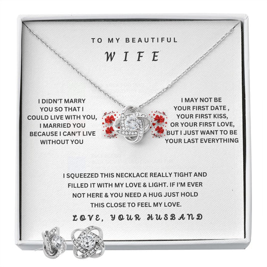 TO MY BEAUTIFUL WIFE | Love Knot necklace