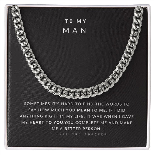 TO MY MAN | Cuban Link Chain