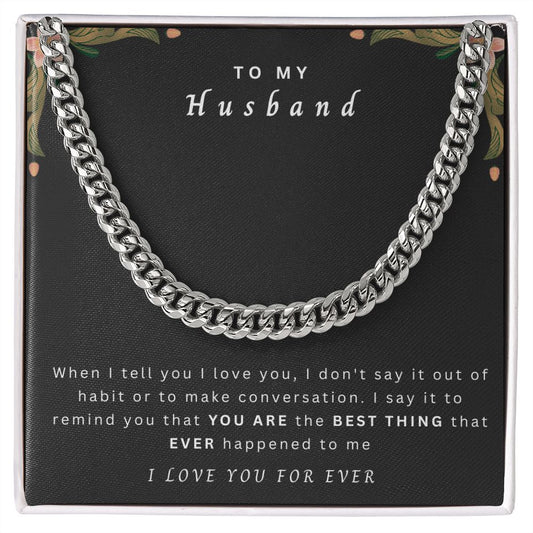 TO MY HUSBAND | Cuban Link Chain