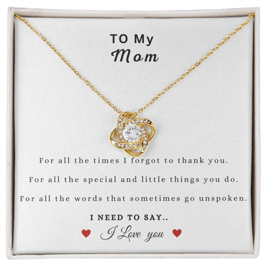 TO MY MOM | Love Knot Necklace