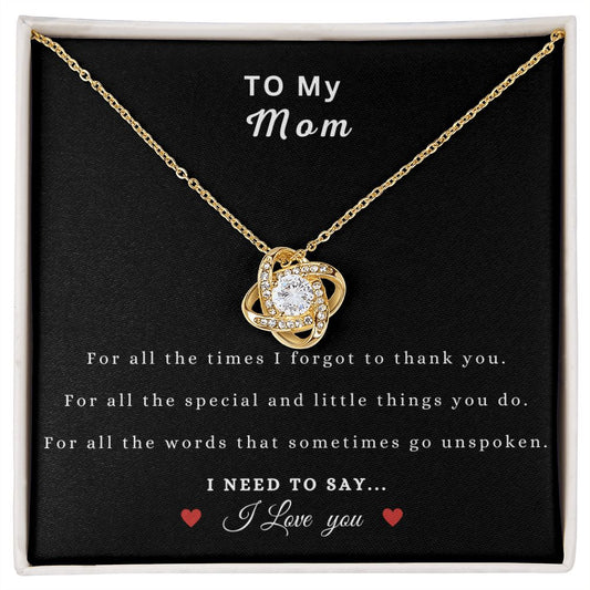 TO MY MOM | Love Knot Necklace