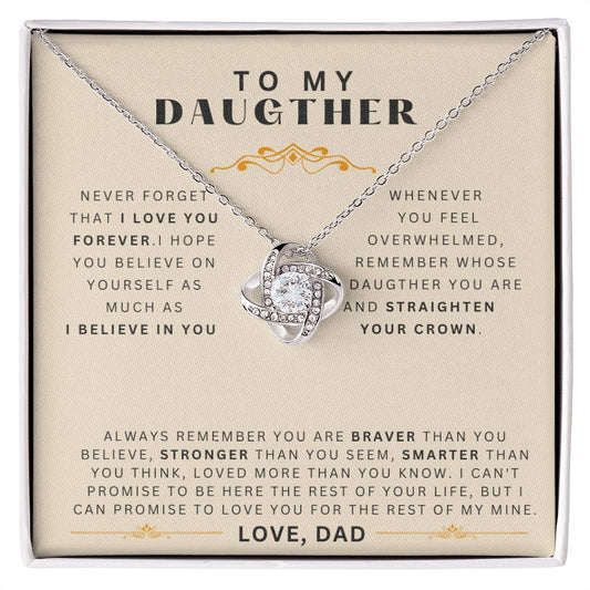 To My Daughter from DAD | Love Knot Necklace