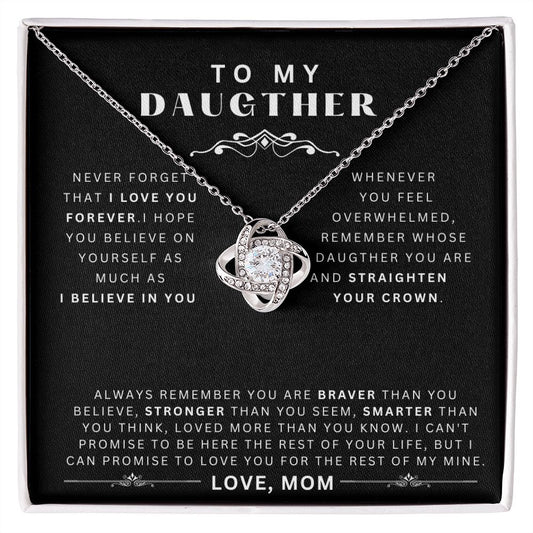 To MY DAUGHTER from MOM |  Love Knot Necklace