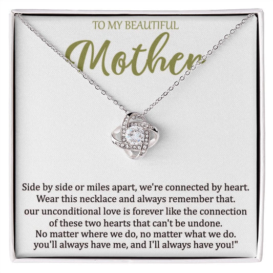 To My beautiful Mother | Love Knot Necklace.