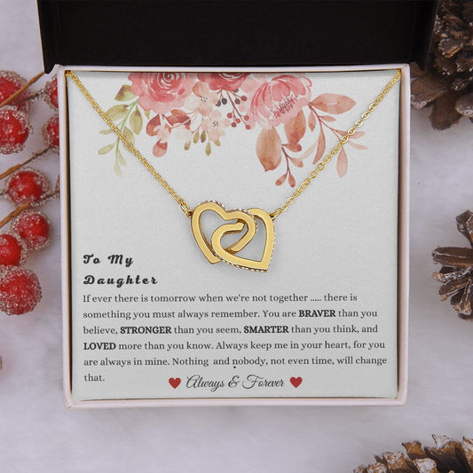 To My DAUGHTER |   Interlocking Hearts necklace