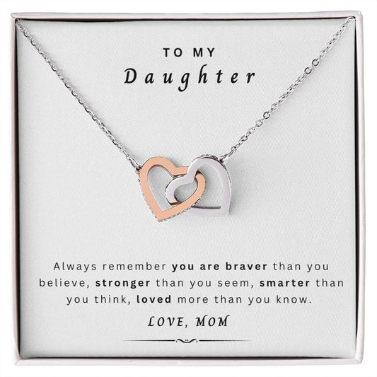 To My DAUGTHER | Interlocking Hearts necklace