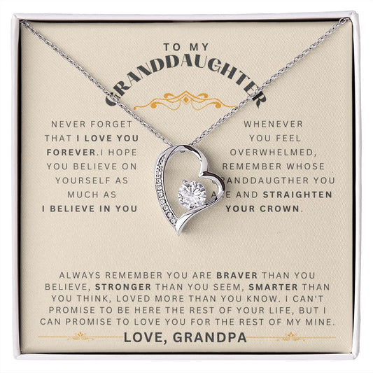 TO MY GRANDDAUGHTER from GRANDPA |  Forever Love Necklace