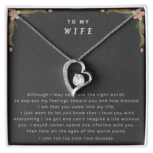 TO MY WIFE |  Forever Love Necklace