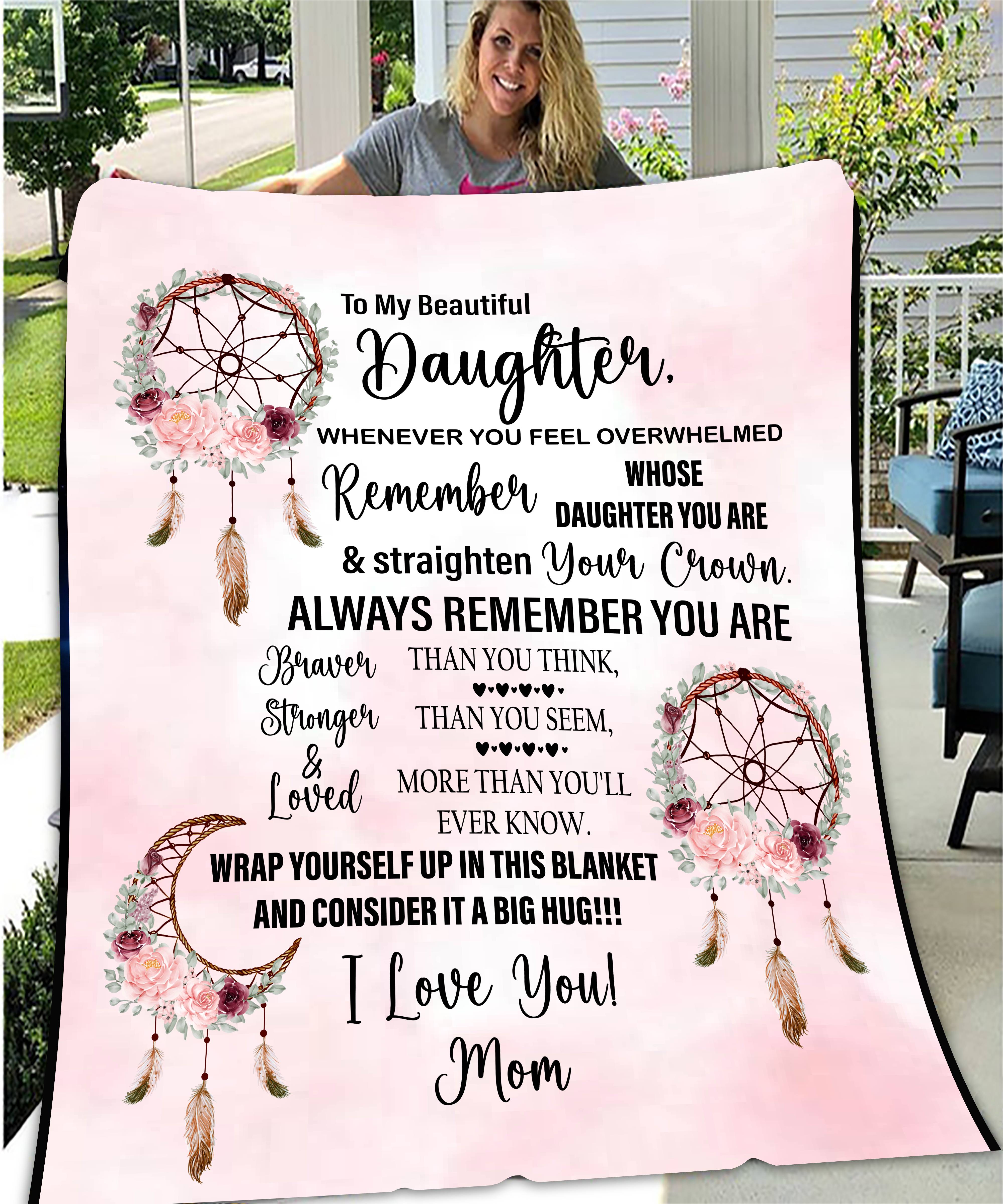 Daughter to MOM FLM Arctic Fleece Blanket 50x60 Ktnbiz